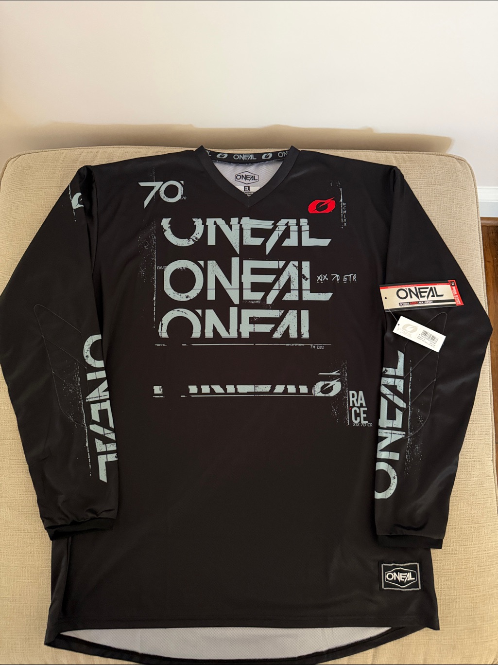 O'neal Men's Black Logo Long-Sleeve Jersey